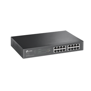 Switch TP-LINK Gigabit Ethernet TL-SG1016PE, 16 puertos 10 / 100 / 1000 Mbps, 32 Gbit / s, 8000 entradas – Administrable