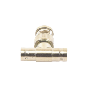 Adaptador en T Para 75 OHM Epcom Conector BNC Macho a Doble BNC Hembra/Niquel/Oro/Teflon/TT-RG-12
