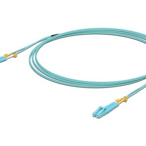 Jumper de Fibra Optica Ubiquiti Networks Multimodo LC-LC Duplex 10 G, Color Aqua, 3MTS, UACC-OFC-MM-3M