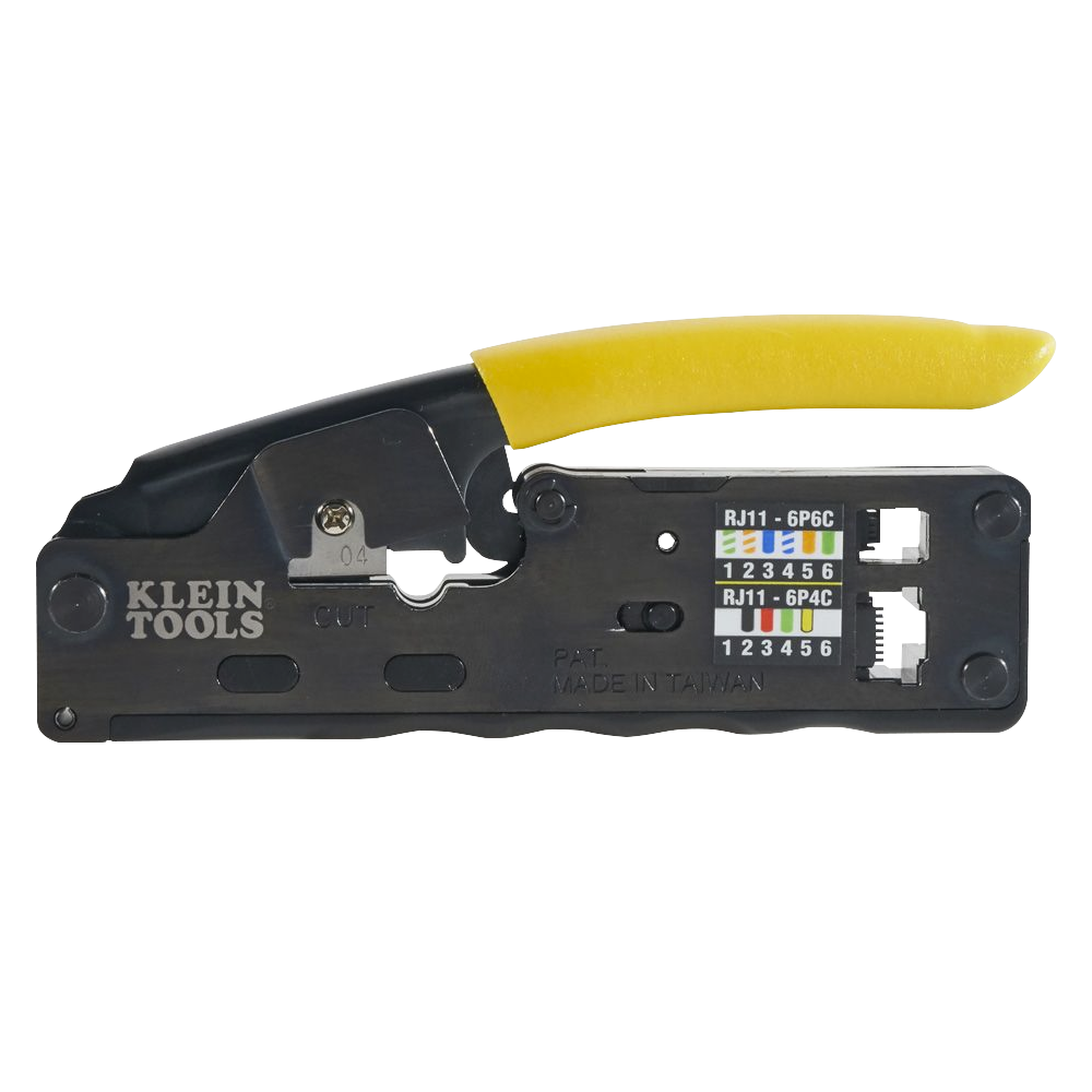 Pinza Ponchadora Klein VDV-226-107,Pelacables/ Cortacables Compacta Con Matraca Para Conectores RJ45 y RJ11/ RJ12