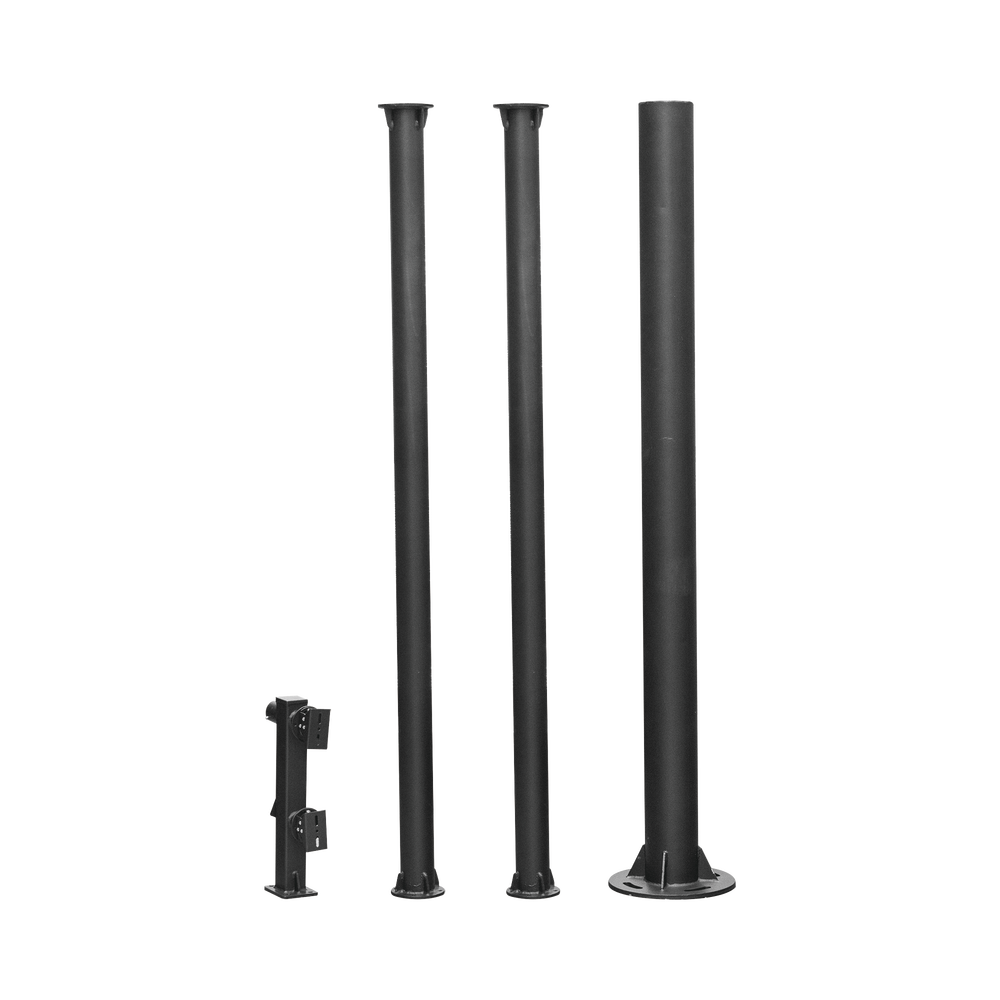 Poste Seccionado de 6 Metros XGA-POLE-6MS Especializado para la Instalacion de Videovigilancia/ Incluye Base de Cimentacion y Brazo para Camara PTZ/ Color Negro