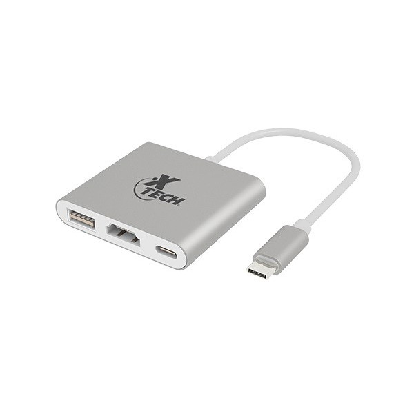 Adaptador USB C Macho – HDMI/ USB Hembra Xtech XTC-565 Plata