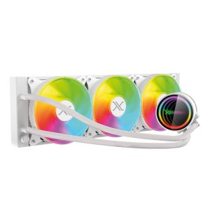 Enfriamiento Liquido Xzeal XZCO411W Redondo XZ411/ARGB/3 Pines/PWM 4 Pines/3X120MM/800 – 2200RPM/Color Blanco